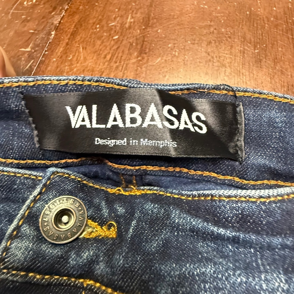 Valabasas Carpenter Jeans Mens Fits 40 Distressed Whiskered Button Utility Denim - Picture 4 of 14